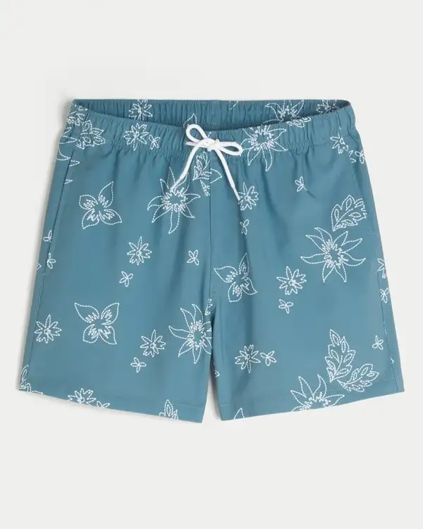 Hollister Men's Mid-Thigh Volley Swim Trunks