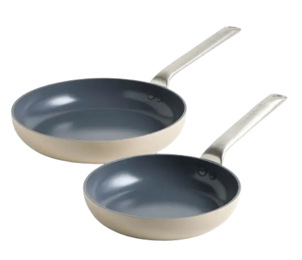 Crate & Barrel EvenCook Ceramic Nonstick Fry Pans Set