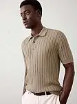 Banana Republic Mens Wide-Ribbed Sweater Polo