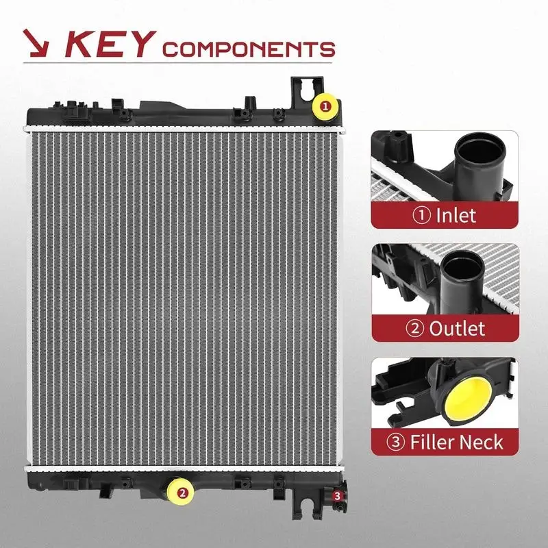 Yitamotor Aluminum Radiator for 2007-2018 Jeep Wrangler