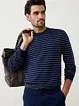 Banana Republic Mens Merino Wool Textured Striped Sweater