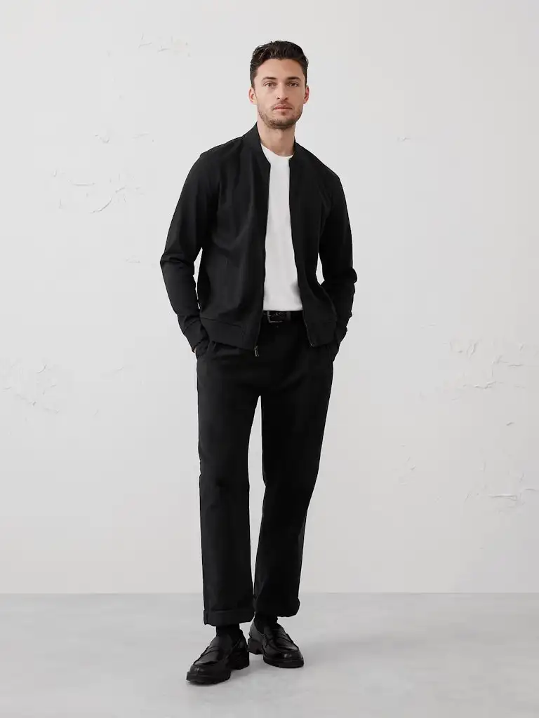 Banana Republic Factory Men's Luxe Touch Bomber Jacket