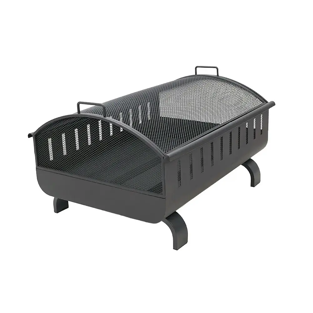 Style Selections 30" Steel Rectangle Wood-Burning Fire Pit
