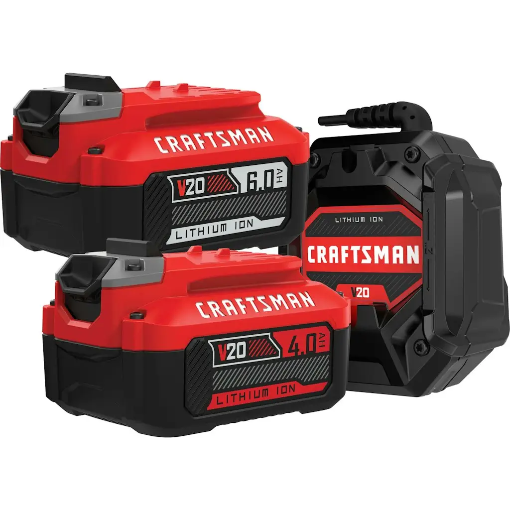 Craftsman V20 20V Lithium-Ion Battery 2-Pack w/ Charger