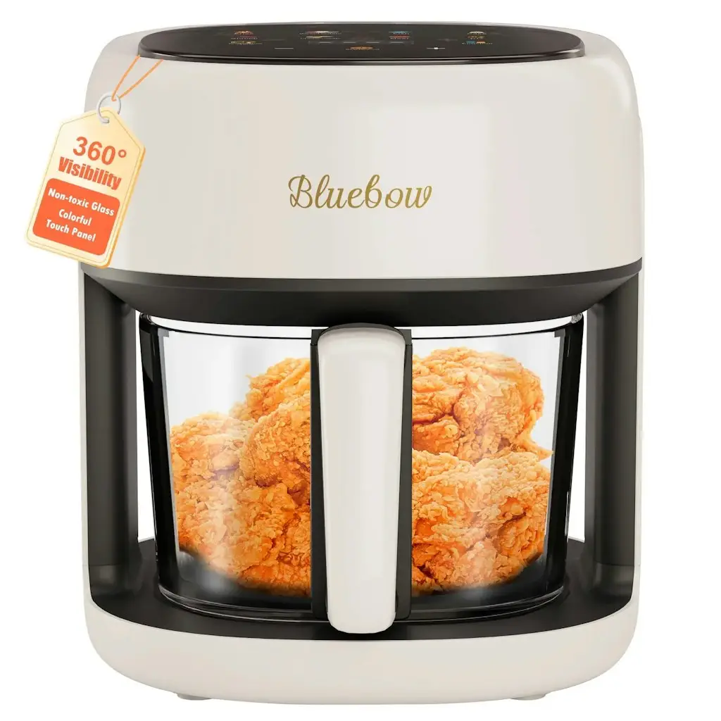 Bluebow 5-Qt. Air Fryer w/ 360° Viewing Glass Pot