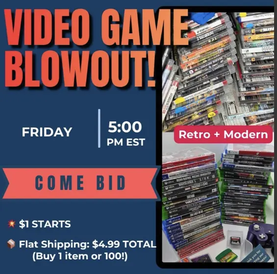 Retro & Modern Video Games on eBay Live