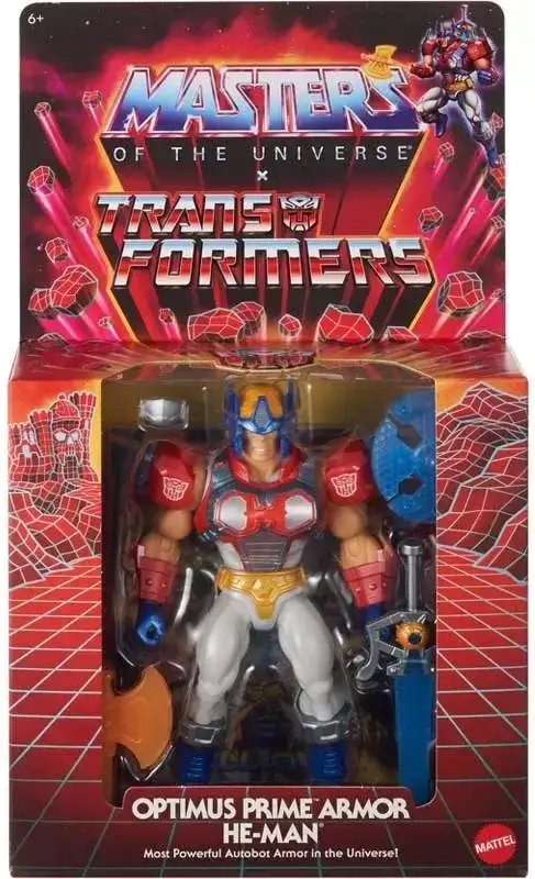 Masters of the Universe X Transformers Optimus Prime Armor He-Man Action Figure