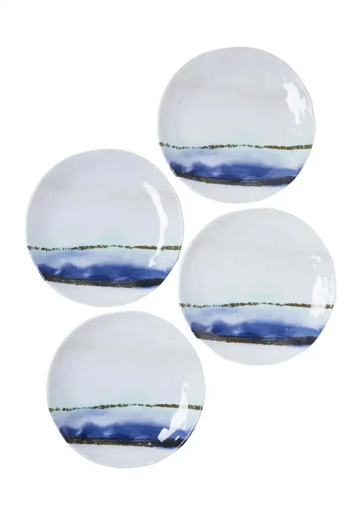 Modern. Southern. Home. Coast Stripe 11" Dinner Plates 4-Pack