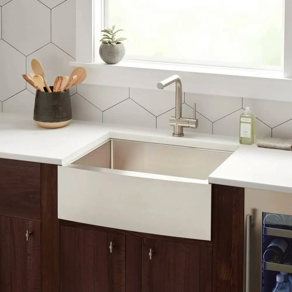Signature Hardware Handmade Stainless Steel 16-Gallon Sink