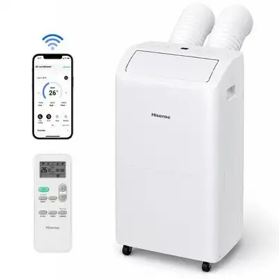 Refurb Hisense 8,000 BTU DOE Smart Portable Air Conditioner w/ Dual Hose & Inverter
