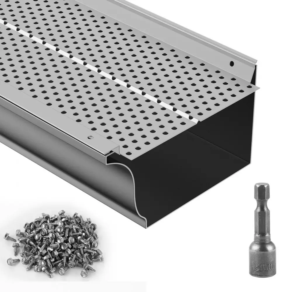 Vevor 6" 208-Foot Total Aluminum Gutter Guard Kit