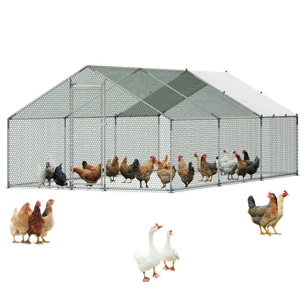 Vevor Large Walk-In Metal Chicken Coop