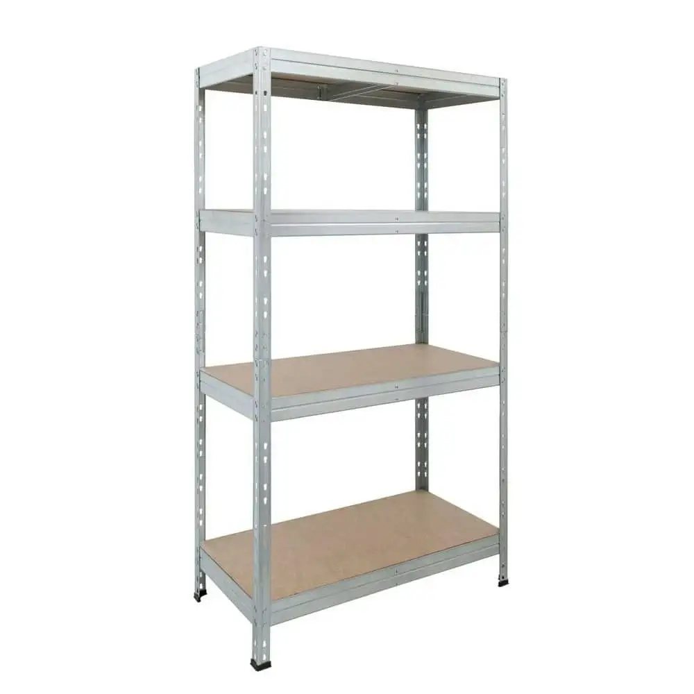 AR Shelving 4-Tier Galvanized Steel Storage Shelving Unit