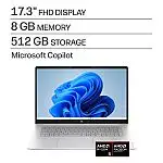 HP OmniBook 3 17.3” FHD Laptop (Ryzen 5 40 8GB 512GB)