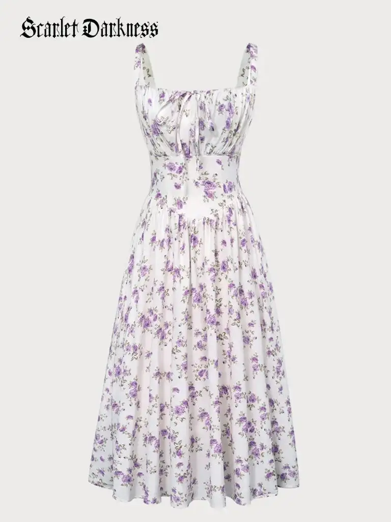 Milkmaid Women's Floral Dress