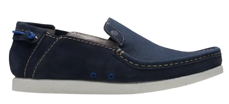 Clarks Men's ShacreLiteStep Blue Suede Shoes
