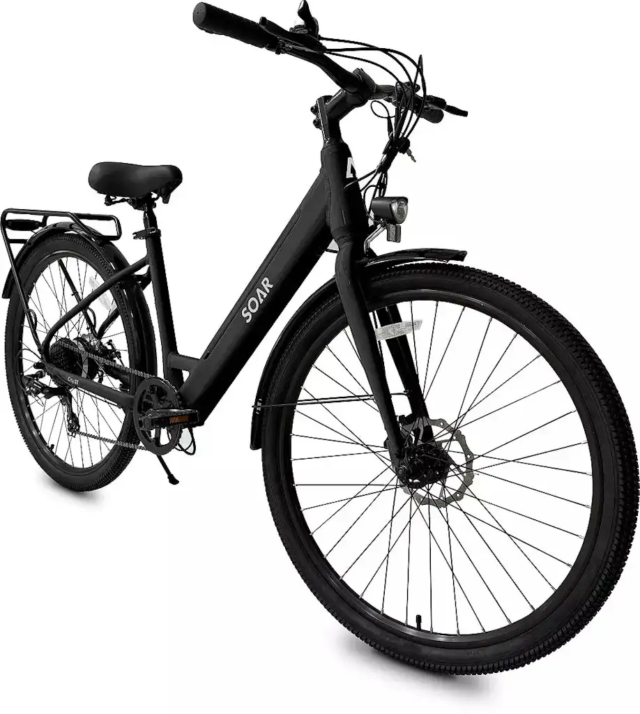 Soar Adult 27.5" City Step-Through Electric Hybrid Bike