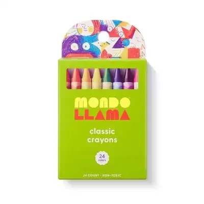 Mondo Llama Classic Color Crayon 24-Pack