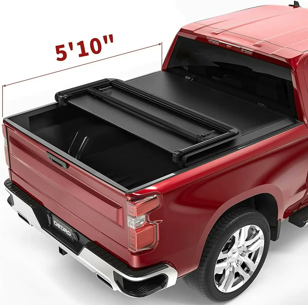 OEDRO 5.8-Foot Tri-Fold Soft Tonneau Cover for 2019-2026 Silverado/Sierra 1500