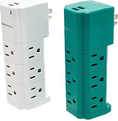 Tech Impressions Swivel Power Strip 2-Pack