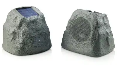 iHome Audio Bluetooth Outdoor Solar Rock Speaker Pair
