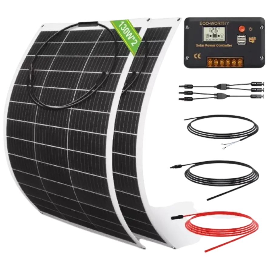Eco-Worthy 130W Portable Flexible Solar Panel