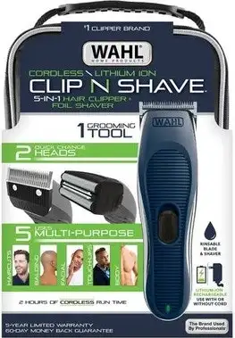 Wahl Clip & Shave Cordless Rechargeable Electric Shaver