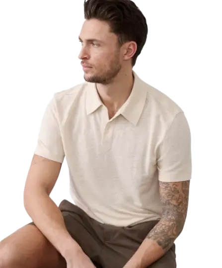 Banana Republic Factory Men's Slim-Fit Linen-Blend Polo