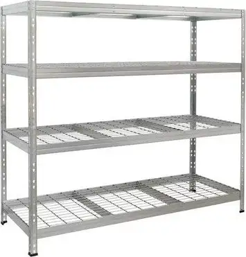 AR Shelving Heavy-Duty Galvanized 4-Tier Shelving Unit