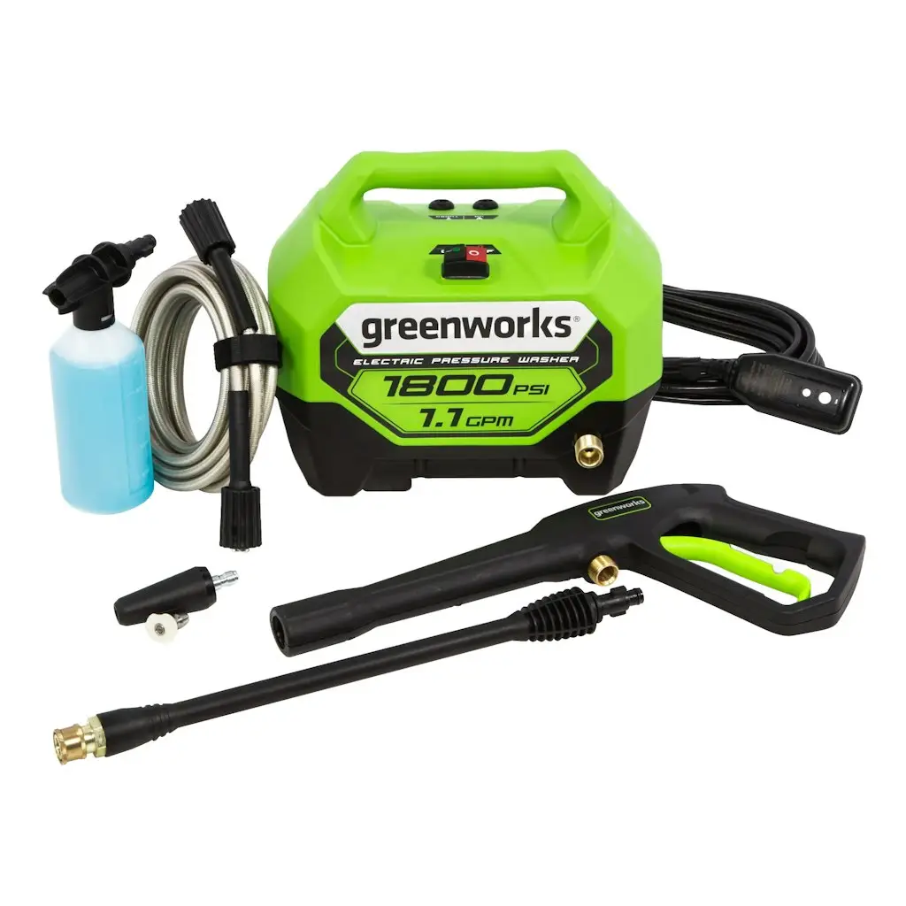 Greenworks 1.1-GPM Cold Water Electric Pressure Washer with 2 Spray Tips