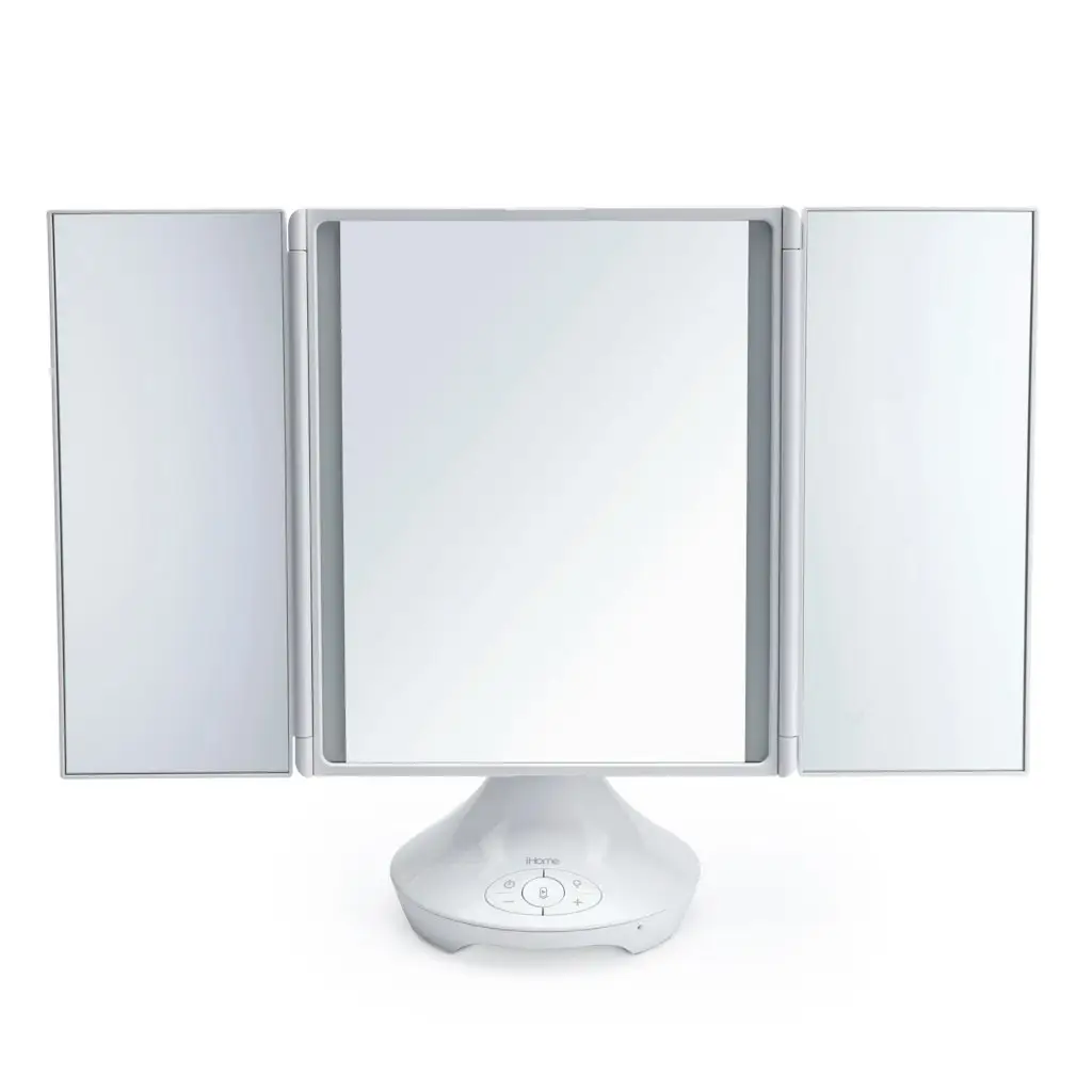 iHome Beauty Trifold Vanity Mirror w/ Bluetooth Speaker