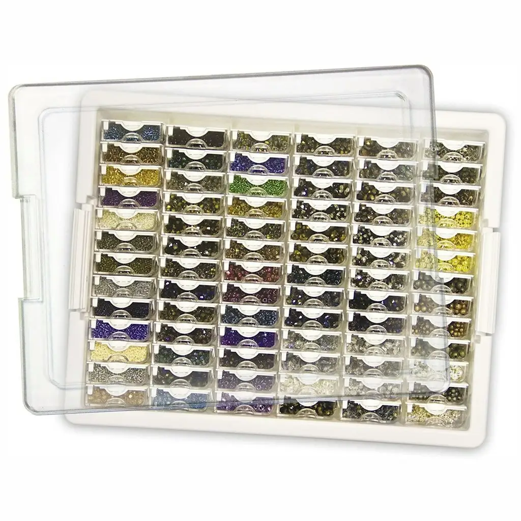 Elizabeth Ward Bead Storage Solutions 82-Piece Craft Supplies Organizer