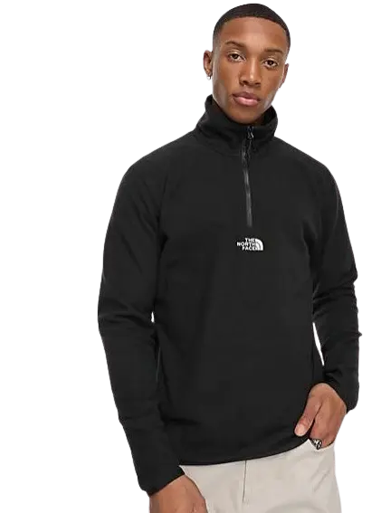 The North Face Men's TKA Glacier Center Logo Fleece 1/2-Zip Jacket