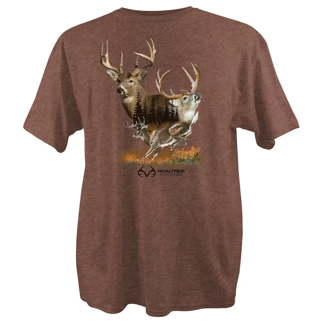Realtree Men's Three Deer Short Sleeve T-Shirt