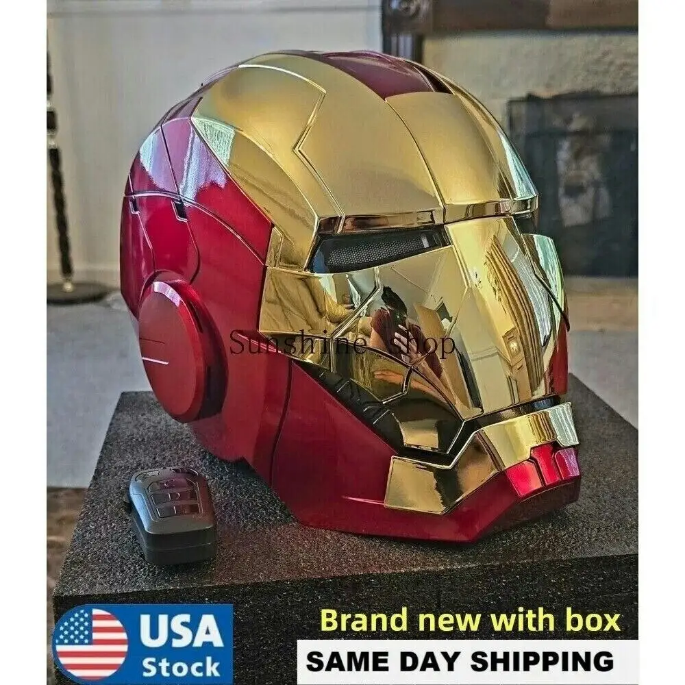 Autoking Iron Man Gold MK5 Voice-Activated Helmet Mask