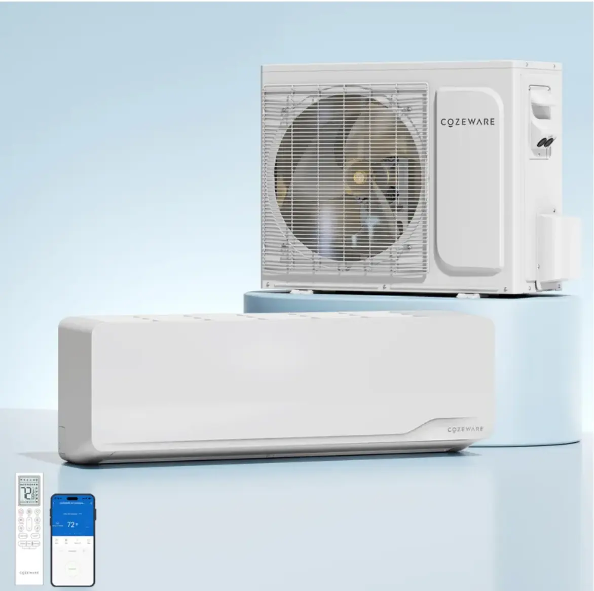 独立日好价仍在！COZEWARE Enduring 系列 12000 BTU 20 SEER2 冷暖变频无管迷你分体式空调（230V），仅售 $480 (20% OFF) 免运费！