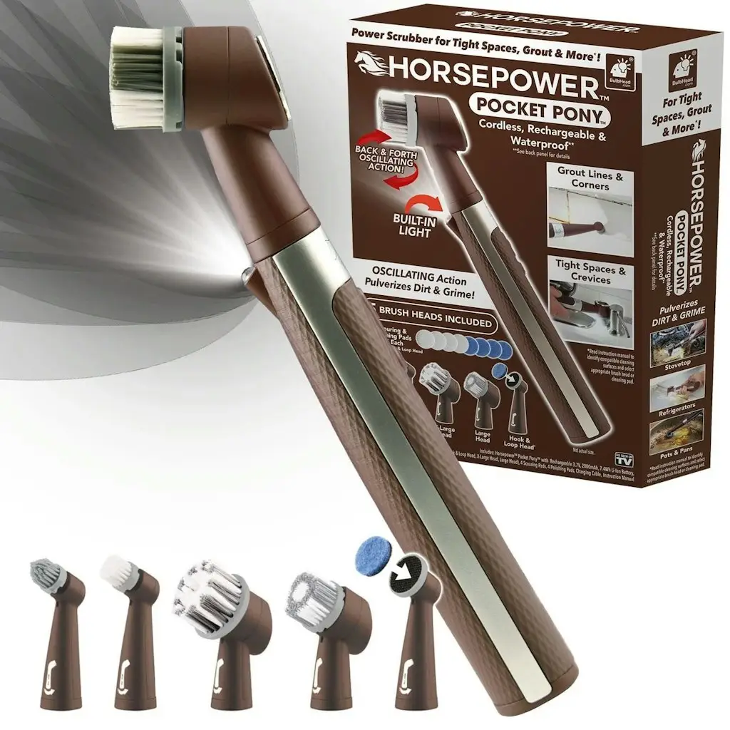 Horsepower Pocket Pony Cordless Waterproof Oscillating Power Scrubber