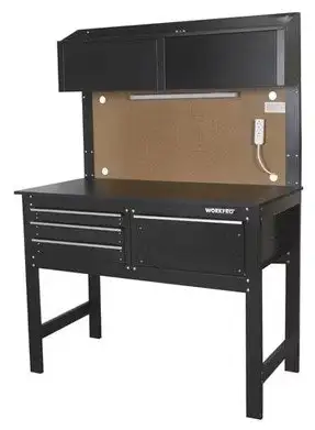 WorkPro 2-in-1 48" Workbench & Cabinet Combo w/ Light