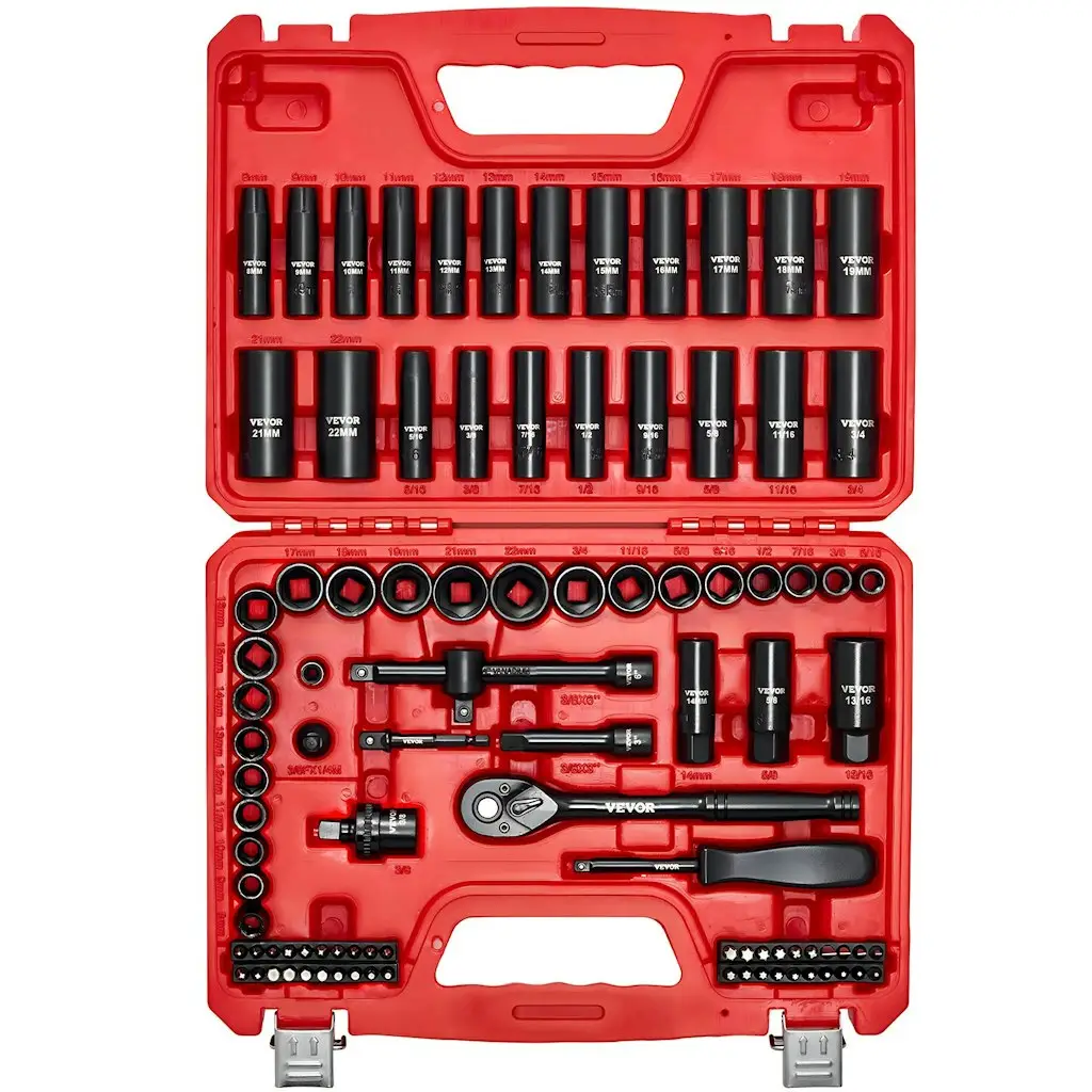 Vevor 96-Piece 3/8" Drive Impact Socket Wrench & Bit Set