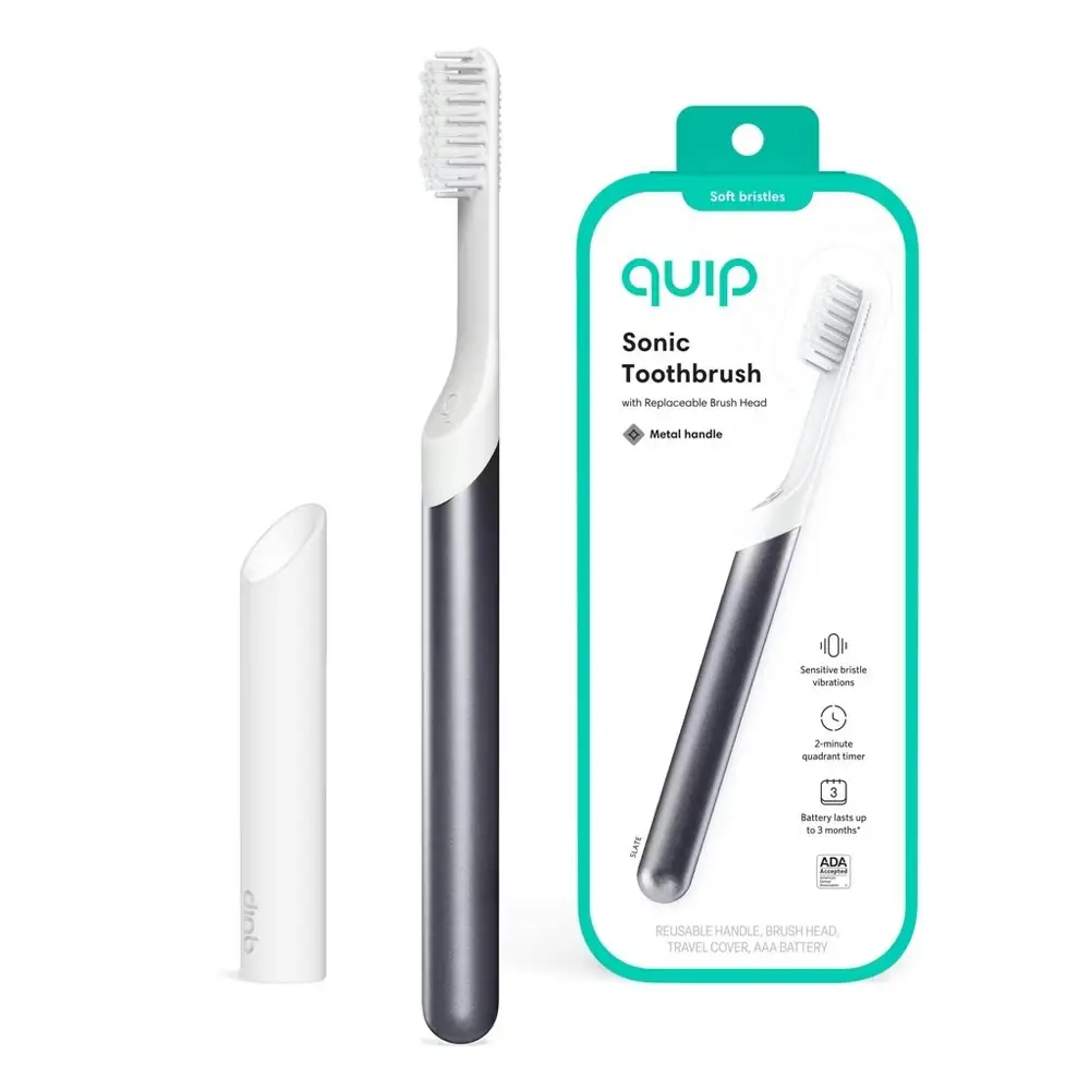 Quip Sonic Electric Metal Toothbrush & Travel Case