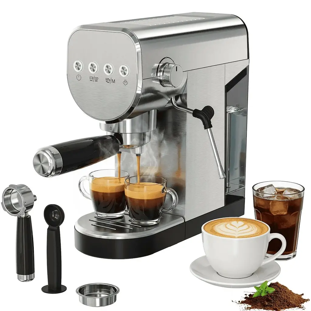 Open-Box Patbrela Espresso Machine w/ Milk Frother