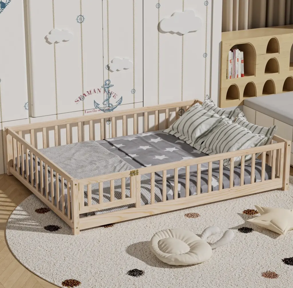 Triple Tree Montessori Kids' Full Floor Bed Frame