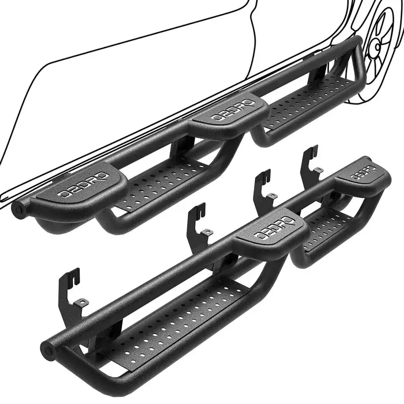 Oedro 6" Dual Convex Platform Running Boards for Chevy Colorado and GMC Canyon Crew Cab