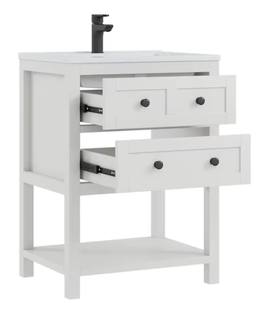 Deluxe Living Meltiva 24" Single Sink Bathroom Vanity