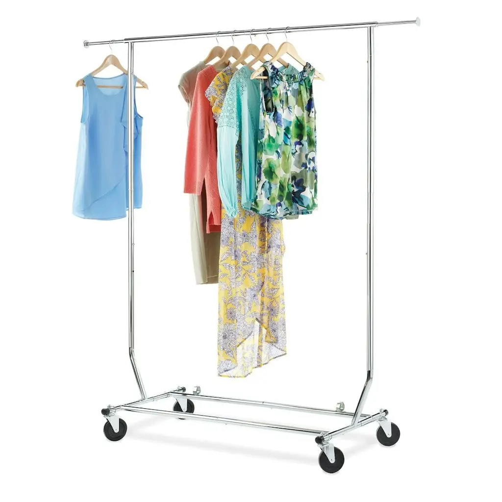 Whitmor Rolling Folding Garment Rack