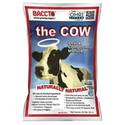 Michigan Peat Baccto Wholly Cow Horticulture 40-Qt. Organic & Composted Manure