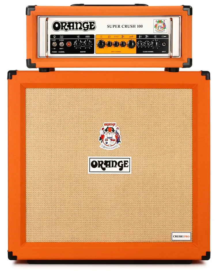 Orange Super Crush 100 100-Watt Head w/ 240-Watt 4x12 Cabinet