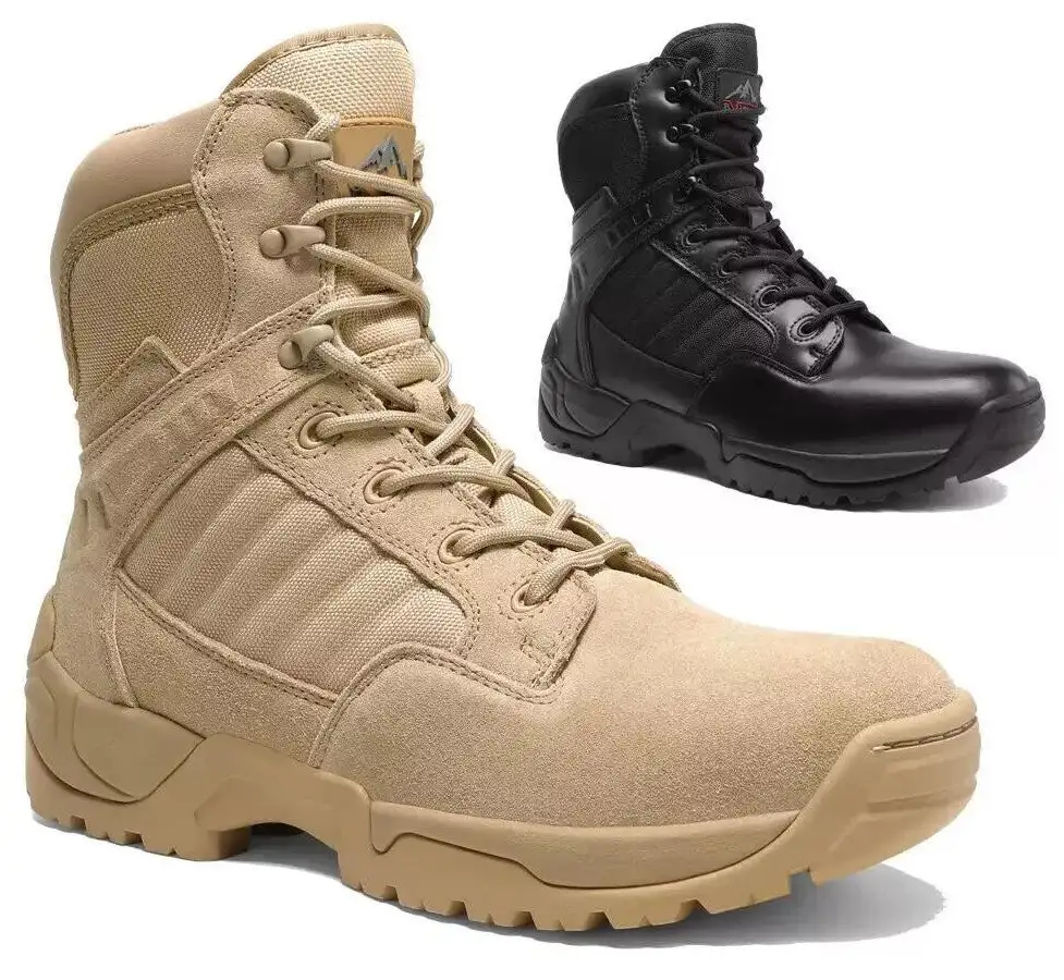 Nortiv 8 Men's Military Tactical Side-Zip Combat Work Boots