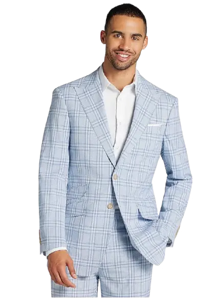 Joseph & Feiss Modern Fit Plaid Suit
