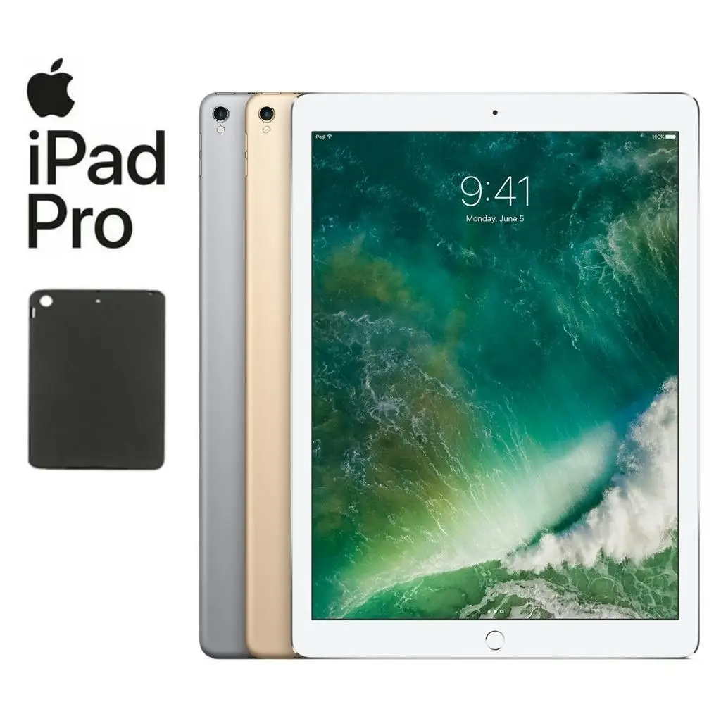 Apple 64GB iPad Pro 12.9” 2nd-Gen Bundle with Case, Charger & Screen Protector